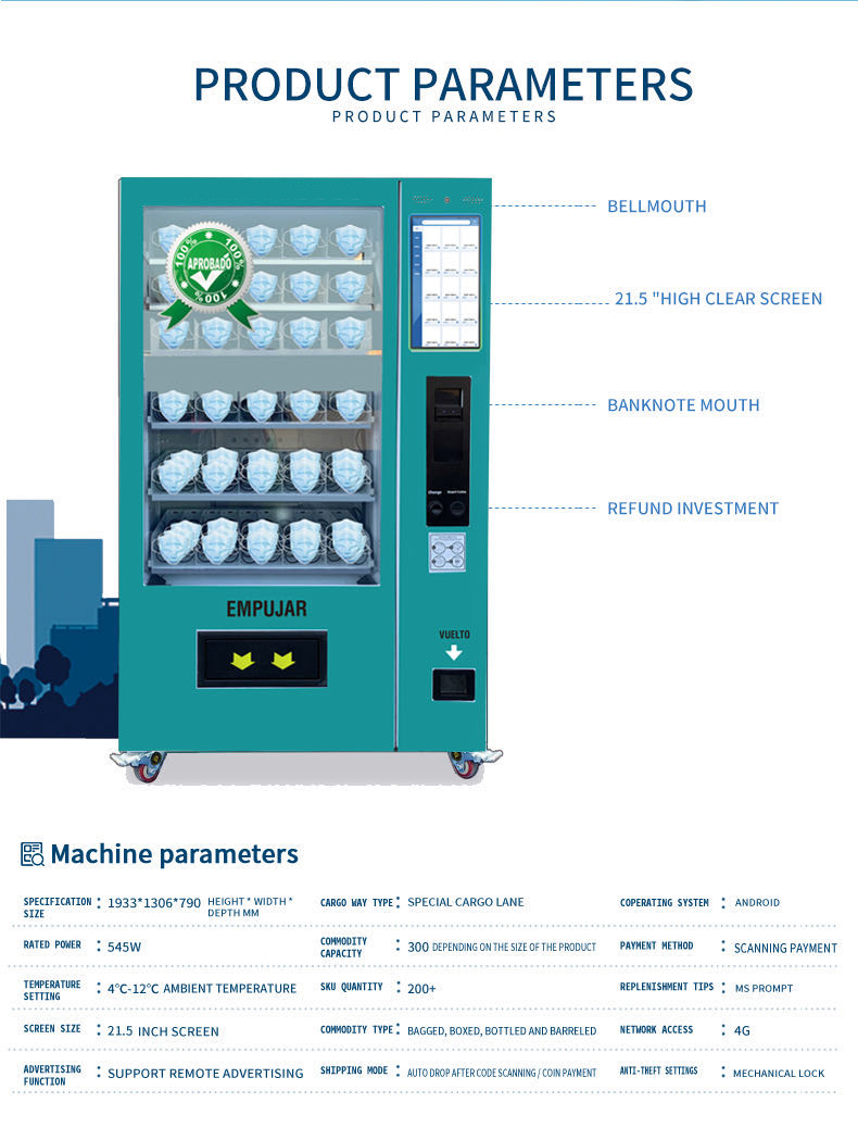 Automated Mask Retailing and Selling Machines-whatsapp:+86-15159281187