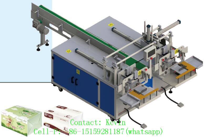 Double Head Tissue Paper Packing Machine-Two Head-One Piece — Semi Auto — 011AB