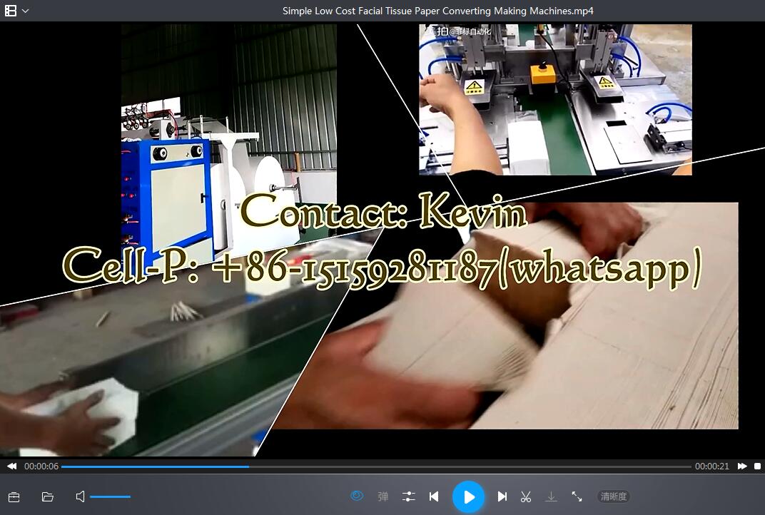 Simple Low Cost Facial Tissue Paper Converting Making Machines